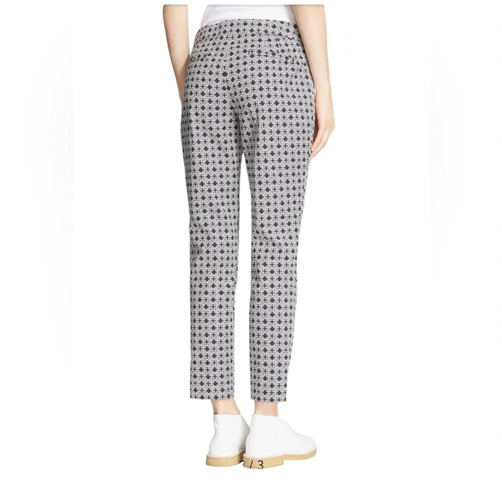 Tory Burch 4 'Callie' Jacquard Seamed Crop Pants Black and Ivory